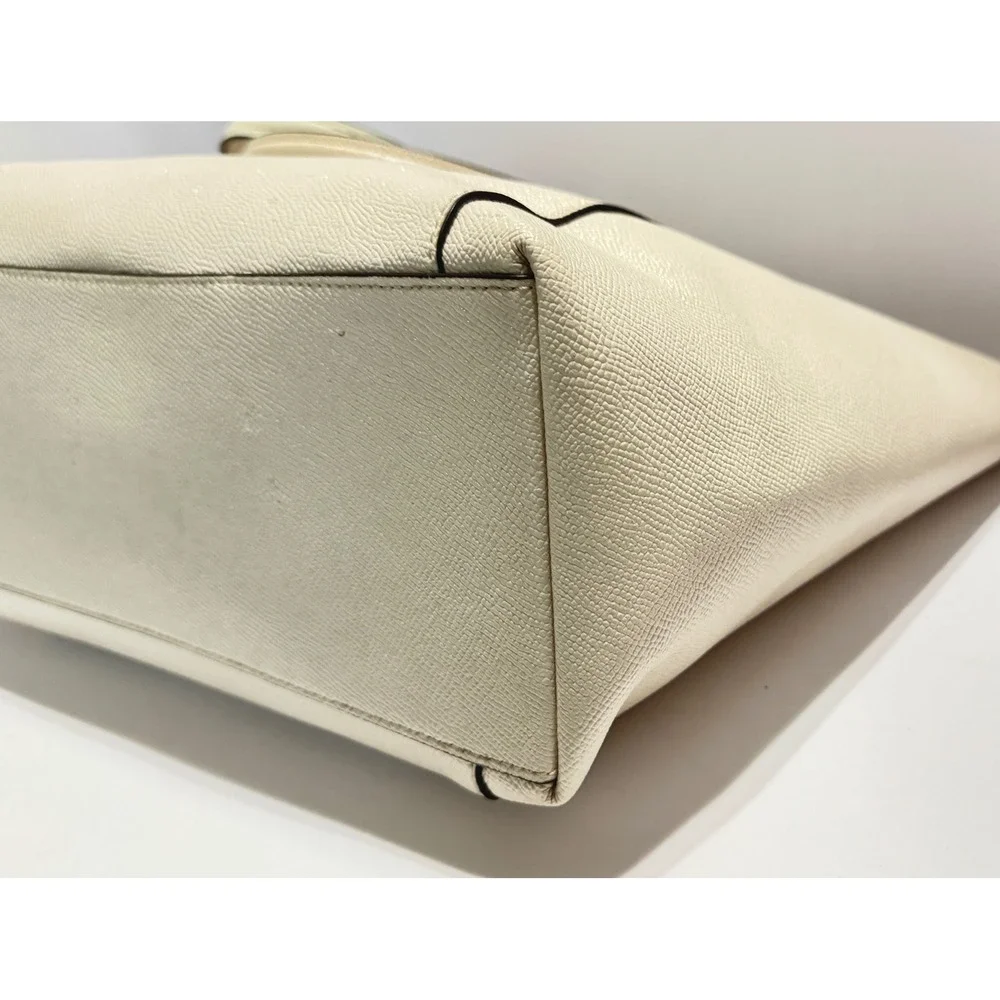 Coach Ava cross grain glitter leather zip top‎ EUC